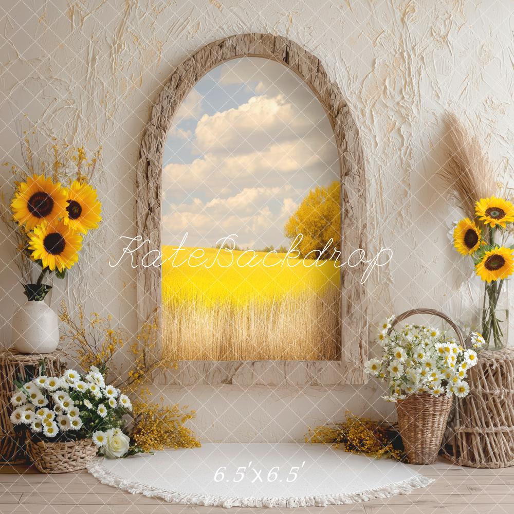 Kate Automne Arche Tournesols Fleurs Toile de fond conçue par Mini MakeBelieve - Kate Backdrop FR