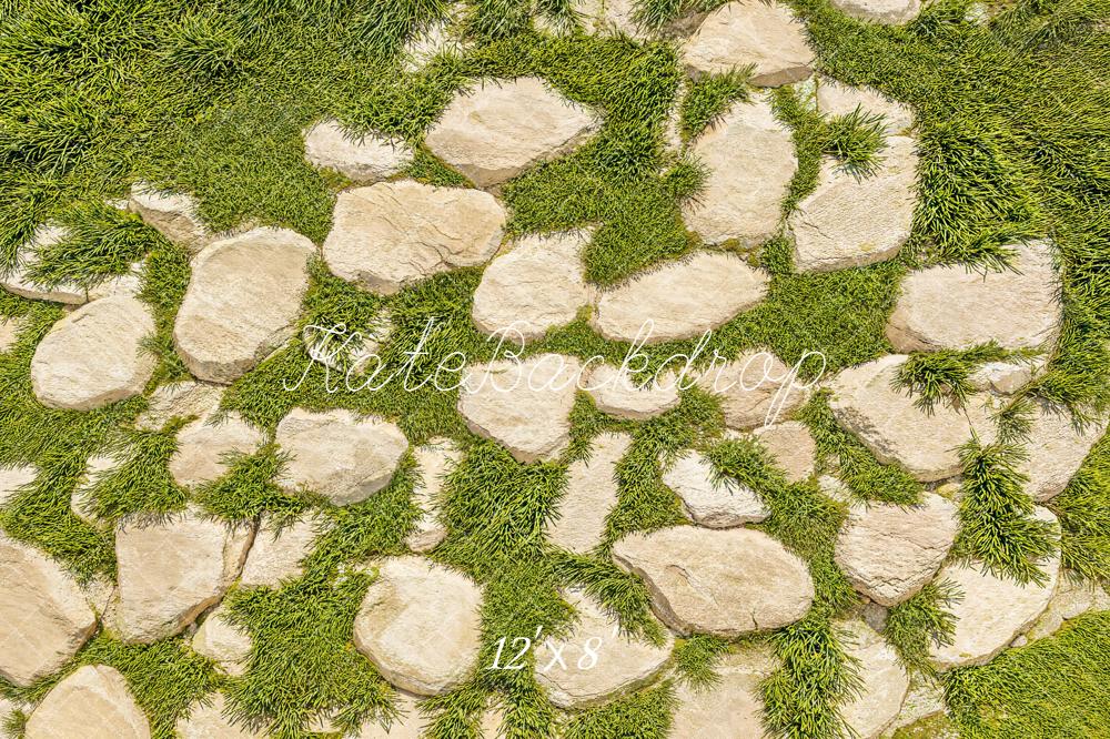 Kate Pierres Herbe Verte Sol Toile de fond en Polar conçue par Kate Image