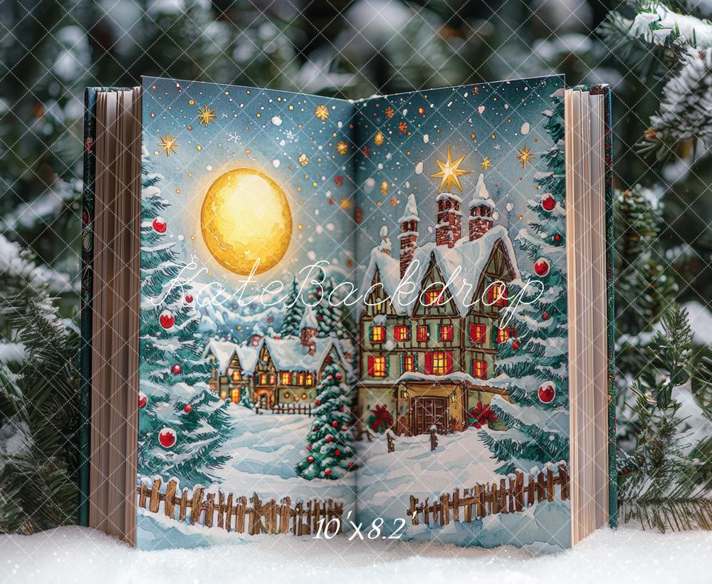 Kate Noël Livre Contes de fées Neige Toile de fond conçue par Mini MakeBelieve - Kate Backdrop FR