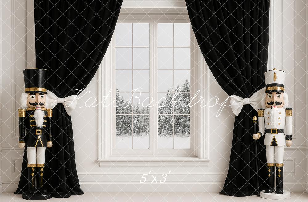 Kate Noël Casse-Noisette Rideaux Noir Toile de fond conçue par Ashley Paul - Kate Backdrop FR