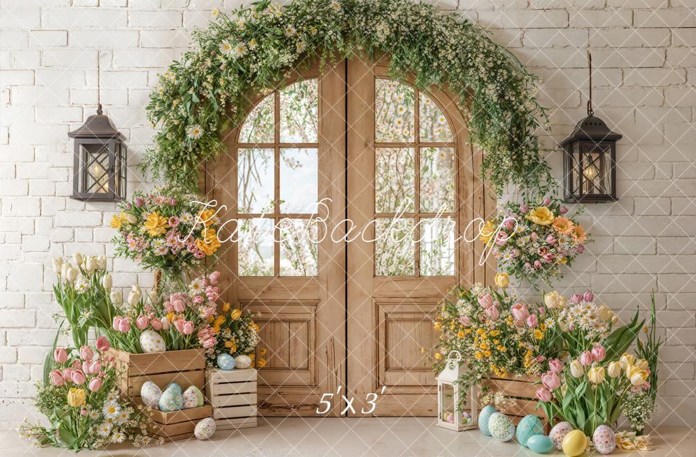 Kate Printemps Porte Fleurs Œufs Toile de fond conçue par Emetselch