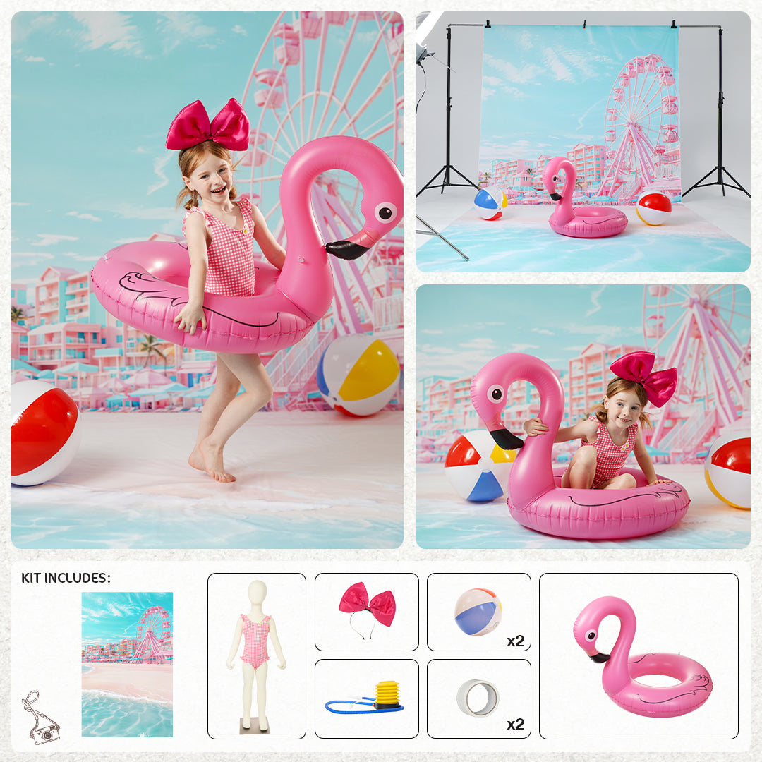 Kate Été Plage Rêve de poupée Kit Photo - Kate Backdrop FR