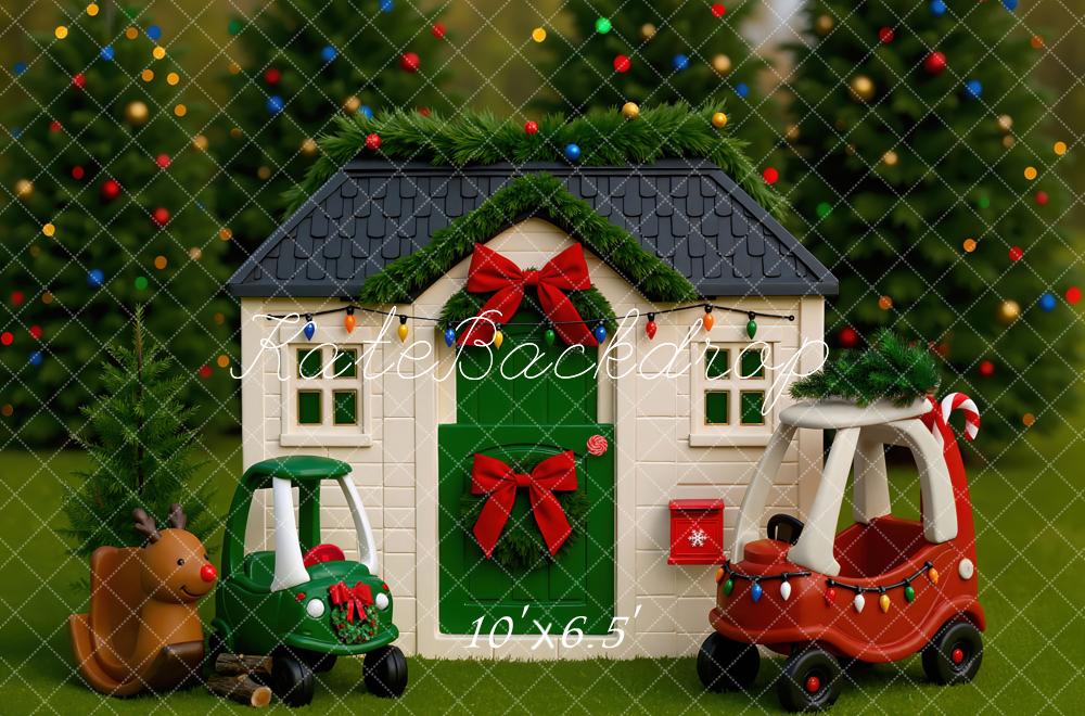 Kate Noël Maison Voitures Boules Colorées Toile de fond conçue par Mini MakeBelieve