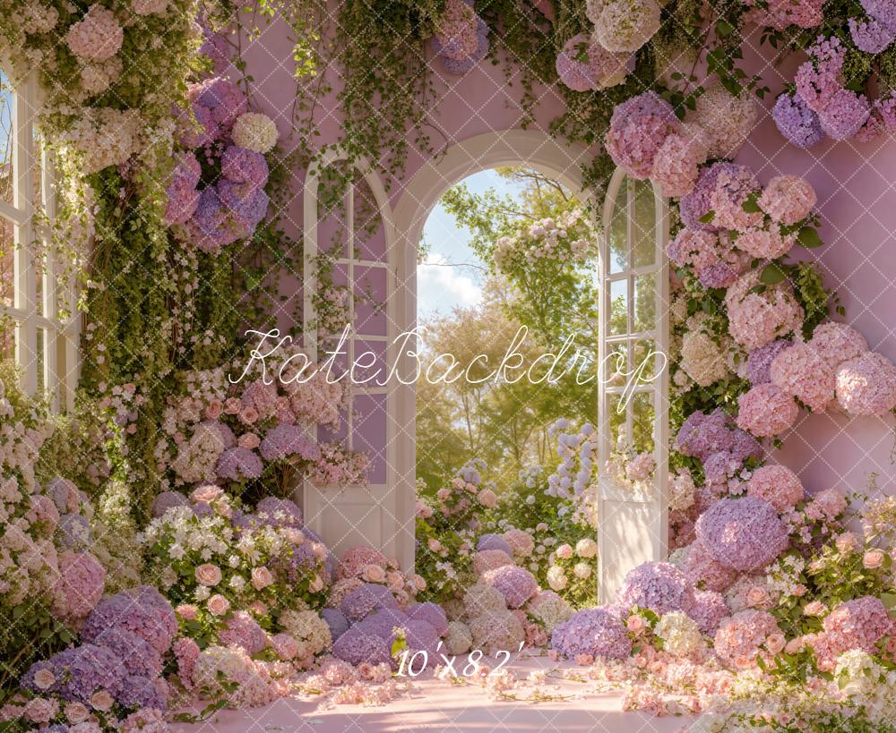 Kate Printemps Fleurs Porte Jardin Toile de fond en Polar conçue par Emstselch