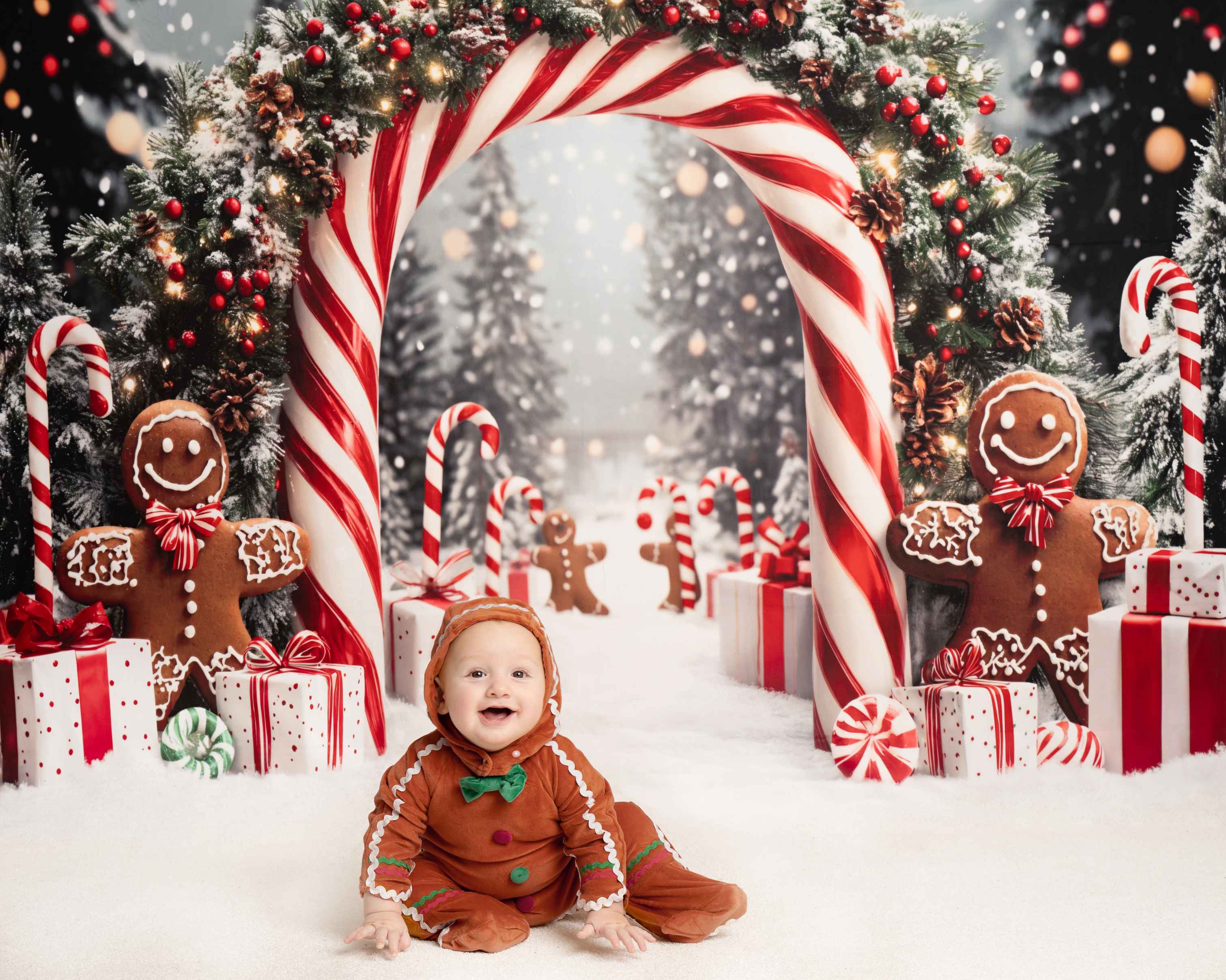 Kate Noël Arc Bonbons Pain d'Épice Neige Toile de fond conçue par Emetselch