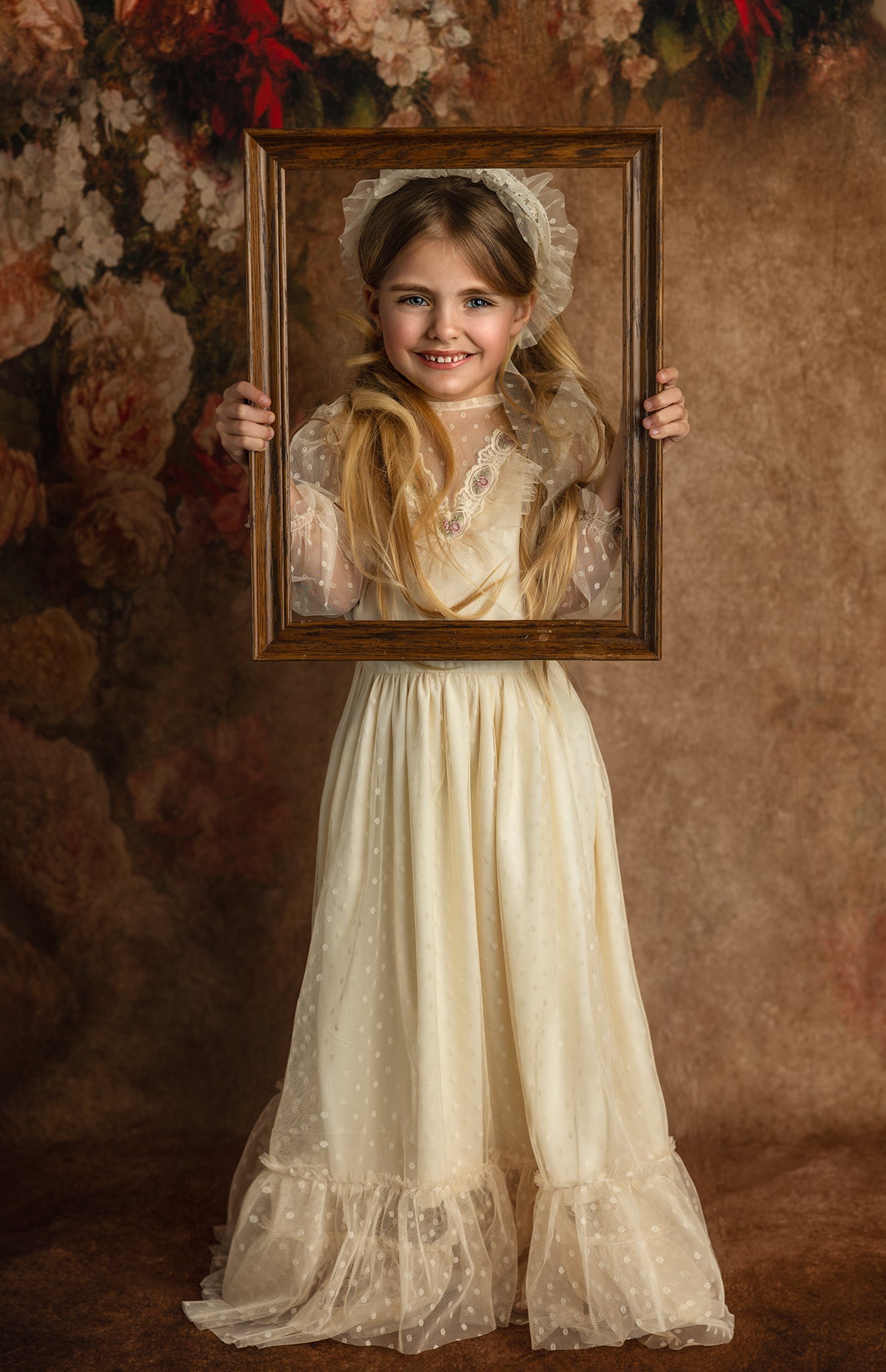 Kate Fleurs Abstrait Marron Toile de fond pour la photographie - Kate Backdrop FR
