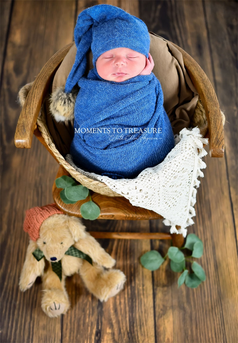 Kate Brun foncé Bois Sol Toile de fond en Vinyle - Kate Backdrop FR