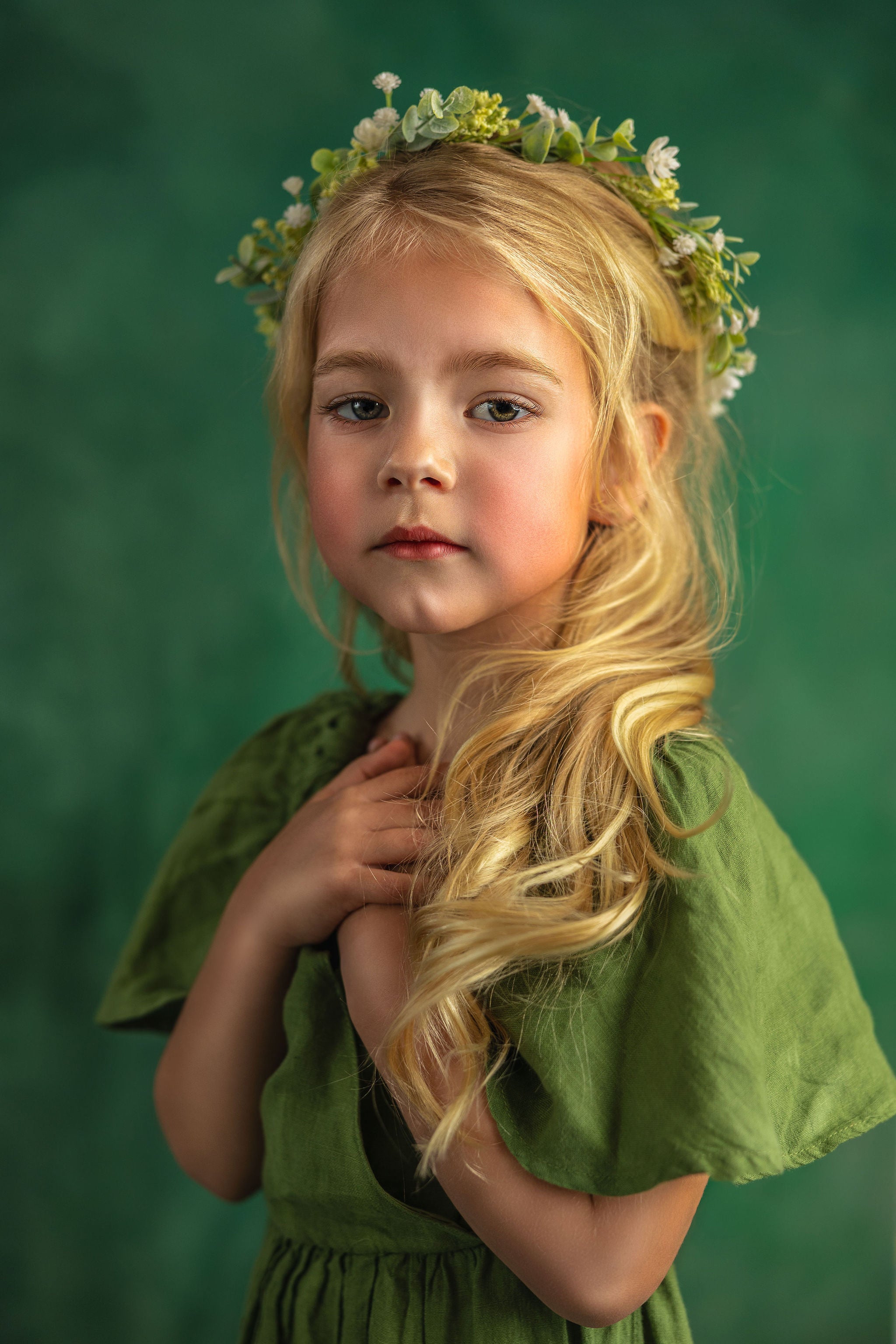 Kate Vert Abstrait Portrait Toile de fond pour la photographie - Kate Backdrop FR