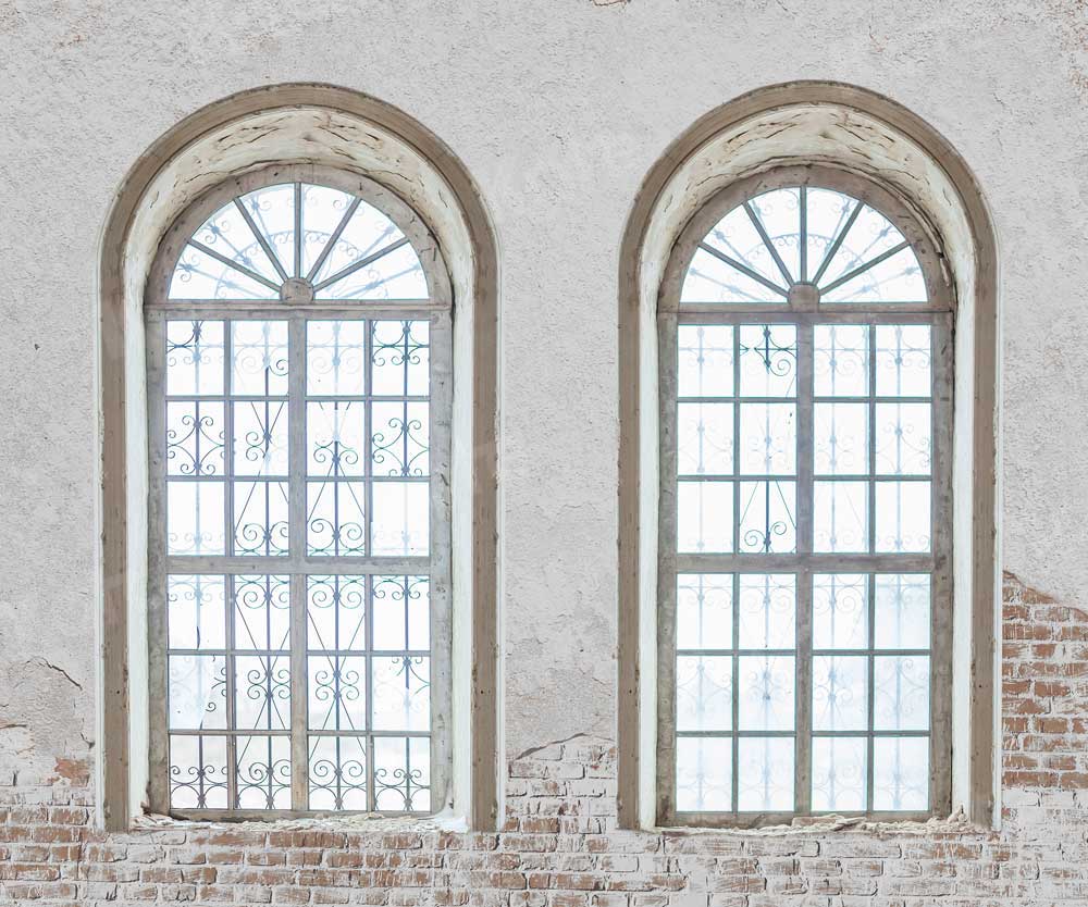 Kate Rétro Vieux mur Fenêtres Toile de fond pour la photographie - Kate Backdrop FR