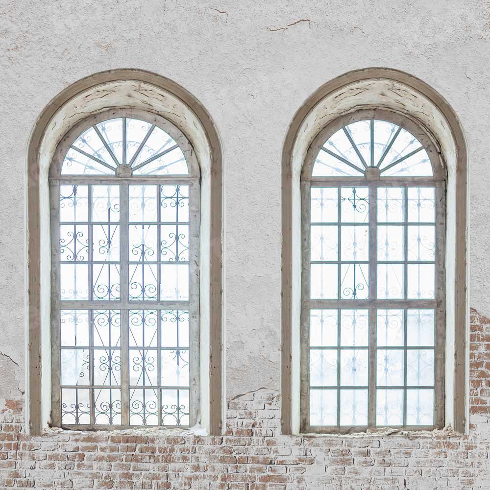 Kate Rétro Vieux mur Fenêtres Toile de fond pour la photographie - Kate Backdrop FR