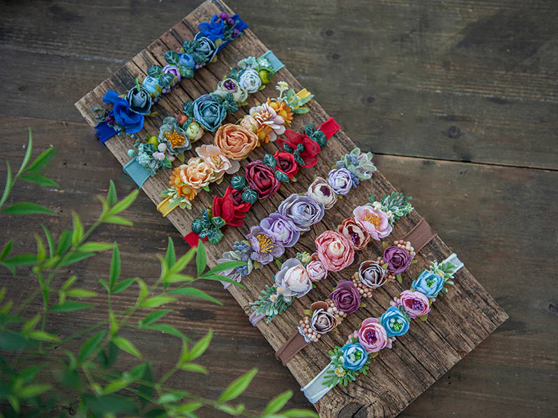 Kate Bandeau Floral Nouveau-né pour la photographie