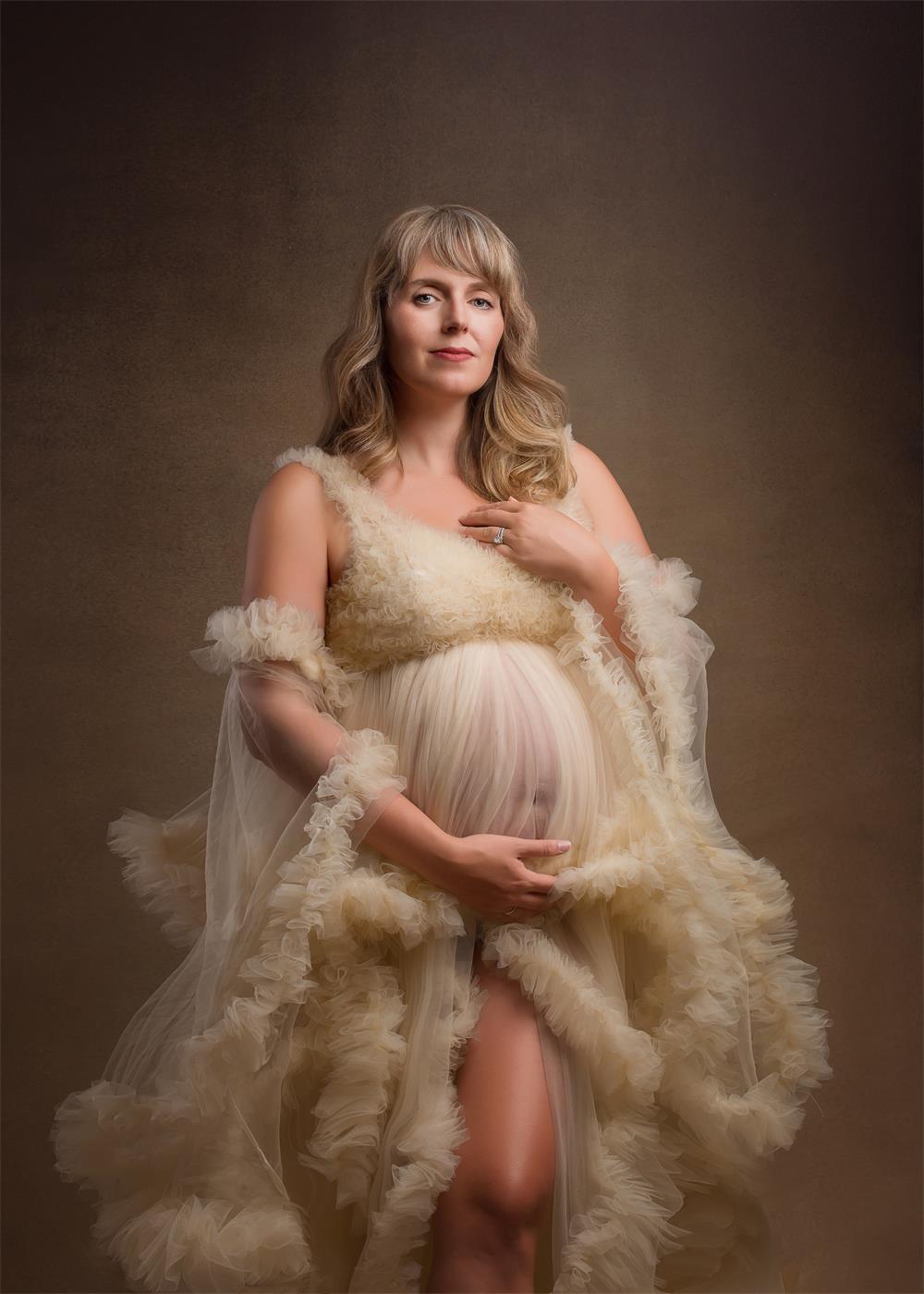 Offres Éclair #1 Kate Asymétrique Sans manches Maille Maternité Robe pour Séance Photo - Kate Backdrop FR