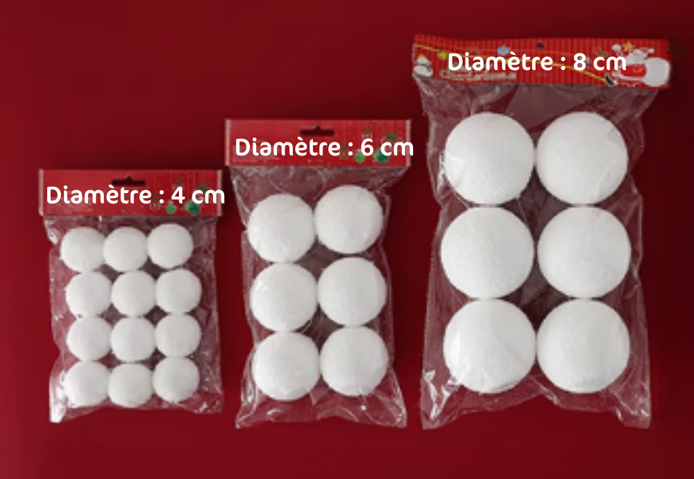 Kate Boules de Neige en Mousse Blanc Kit Accessoires - Kate Backdrop FR