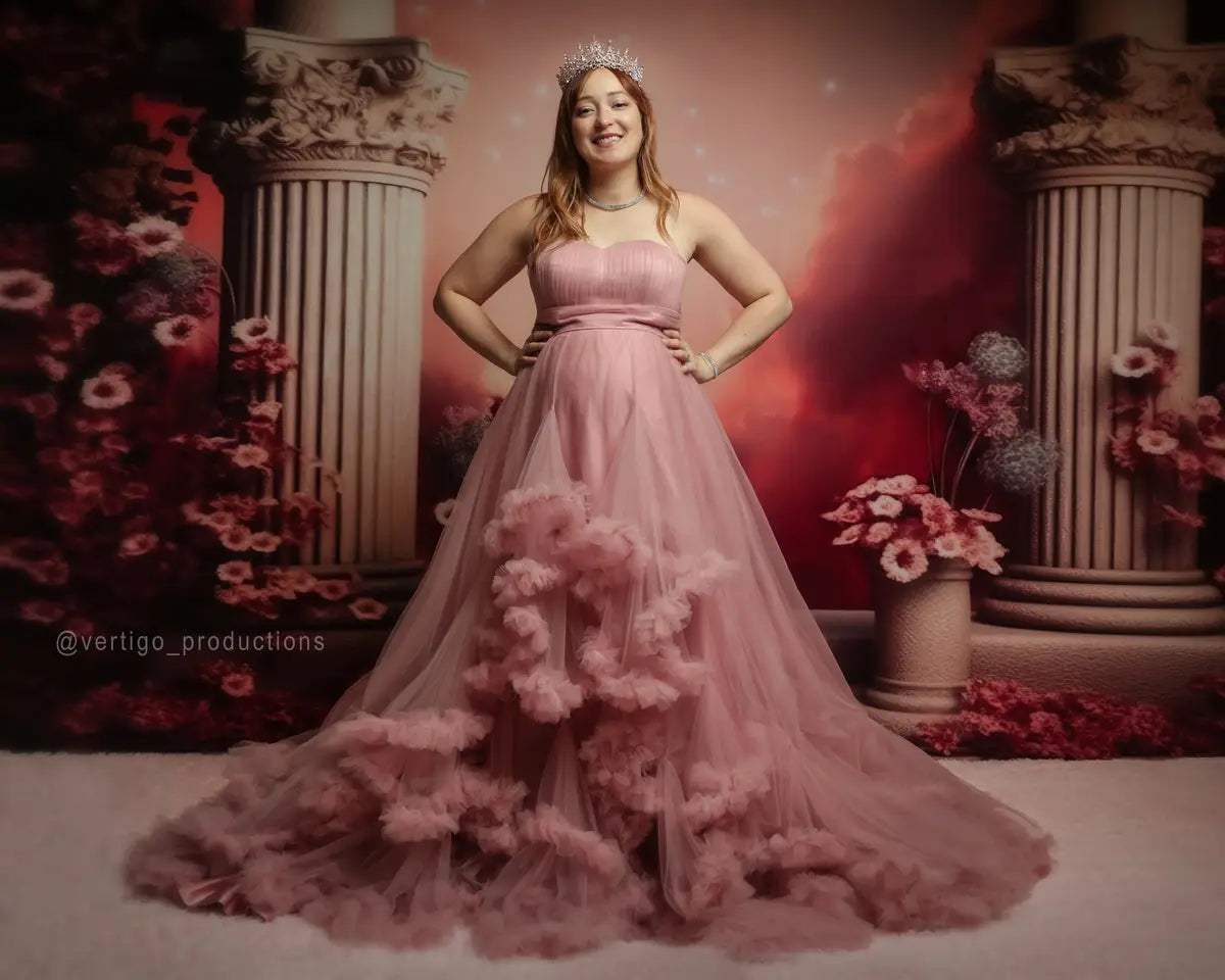 Offres Éclair #1 Kate Sans manches Dos nu Longue Maternité Robe pour Séance Photo - Kate Backdrop FR