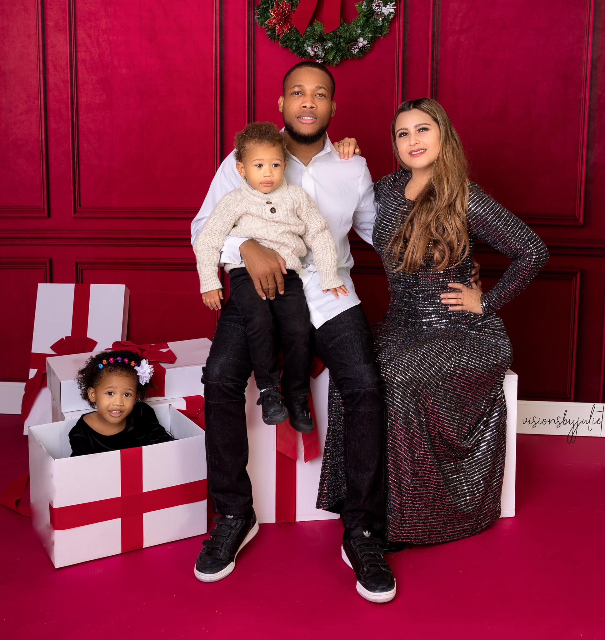Kate Mur Vintage Rouge Photo de famille Toile de fond pour la photographie - Kate Backdrop FR