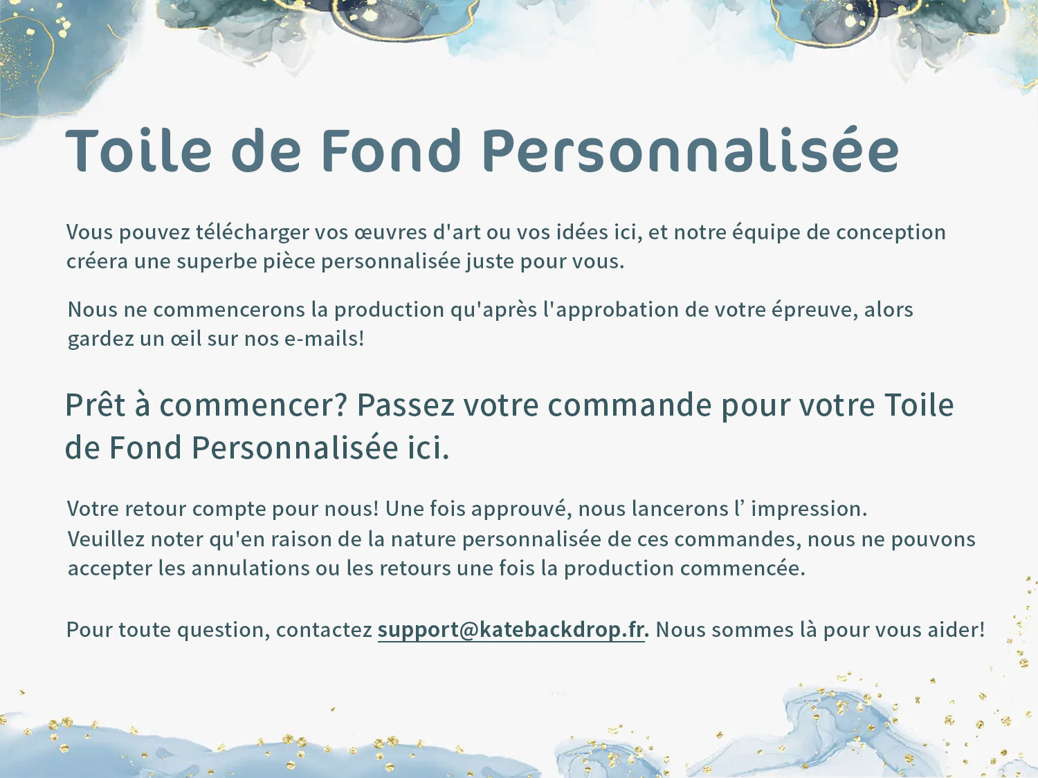 Kate Toile de fond Imprimée Personnalisée pour la photographie (taille: largeur x hauteur) - Kate Backdrop FR