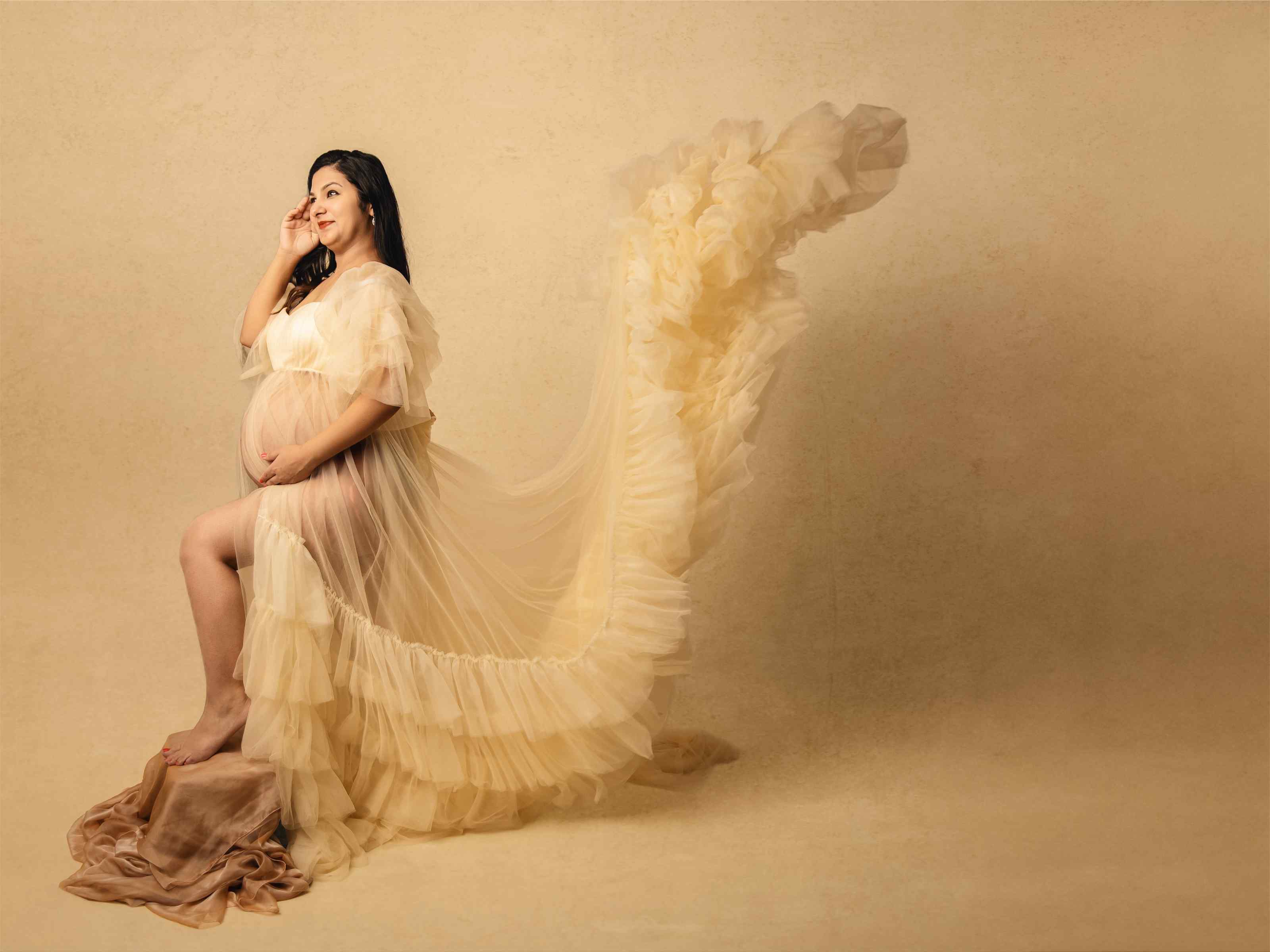 Kate Ivoire Beige Fond de Papier Sans Couture pour la photographie - Kate Backdrop FR