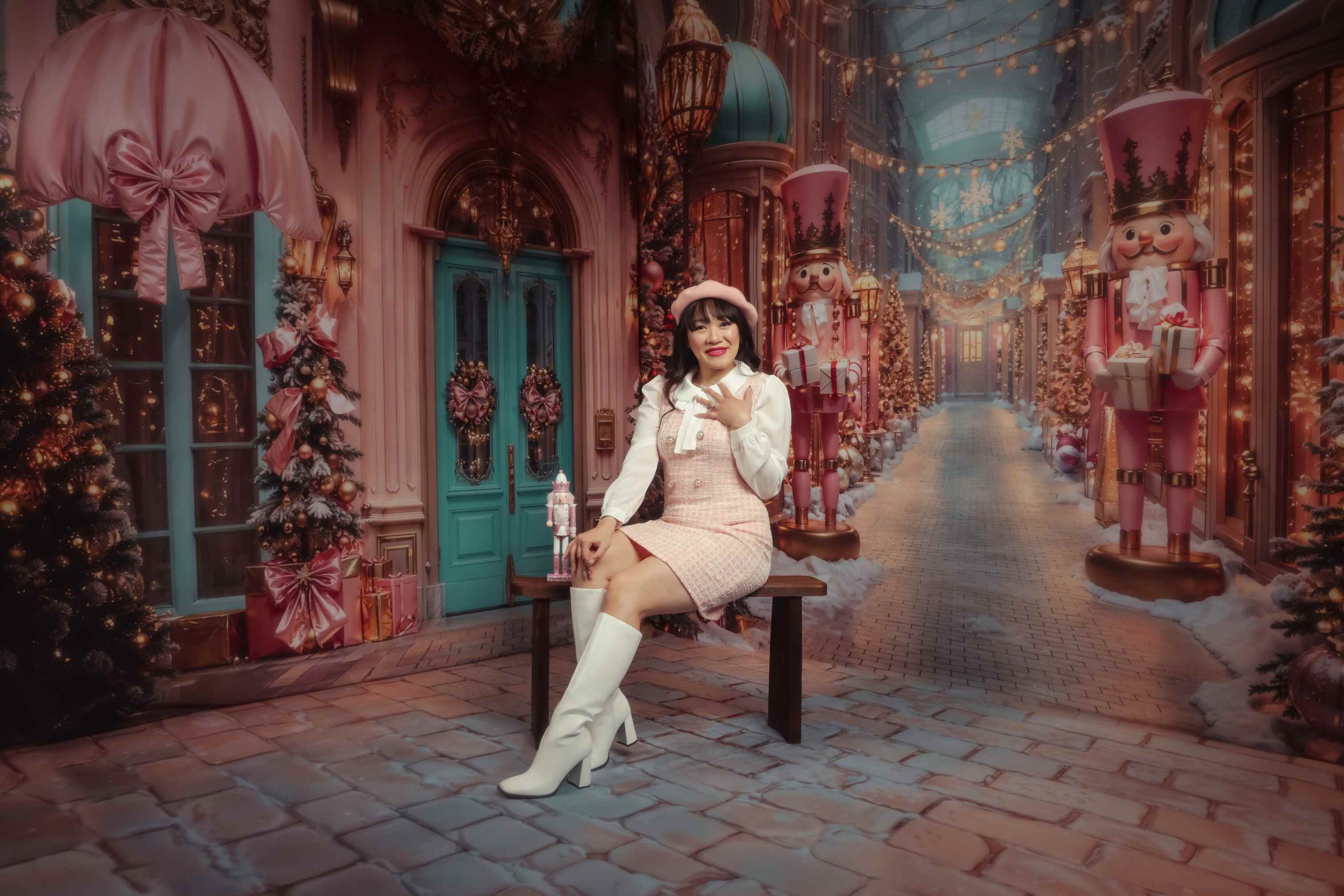 Kate Noël Rue Boutique Casse-Noisette Lumière Ensemble de chambre - Kate Backdrop FR