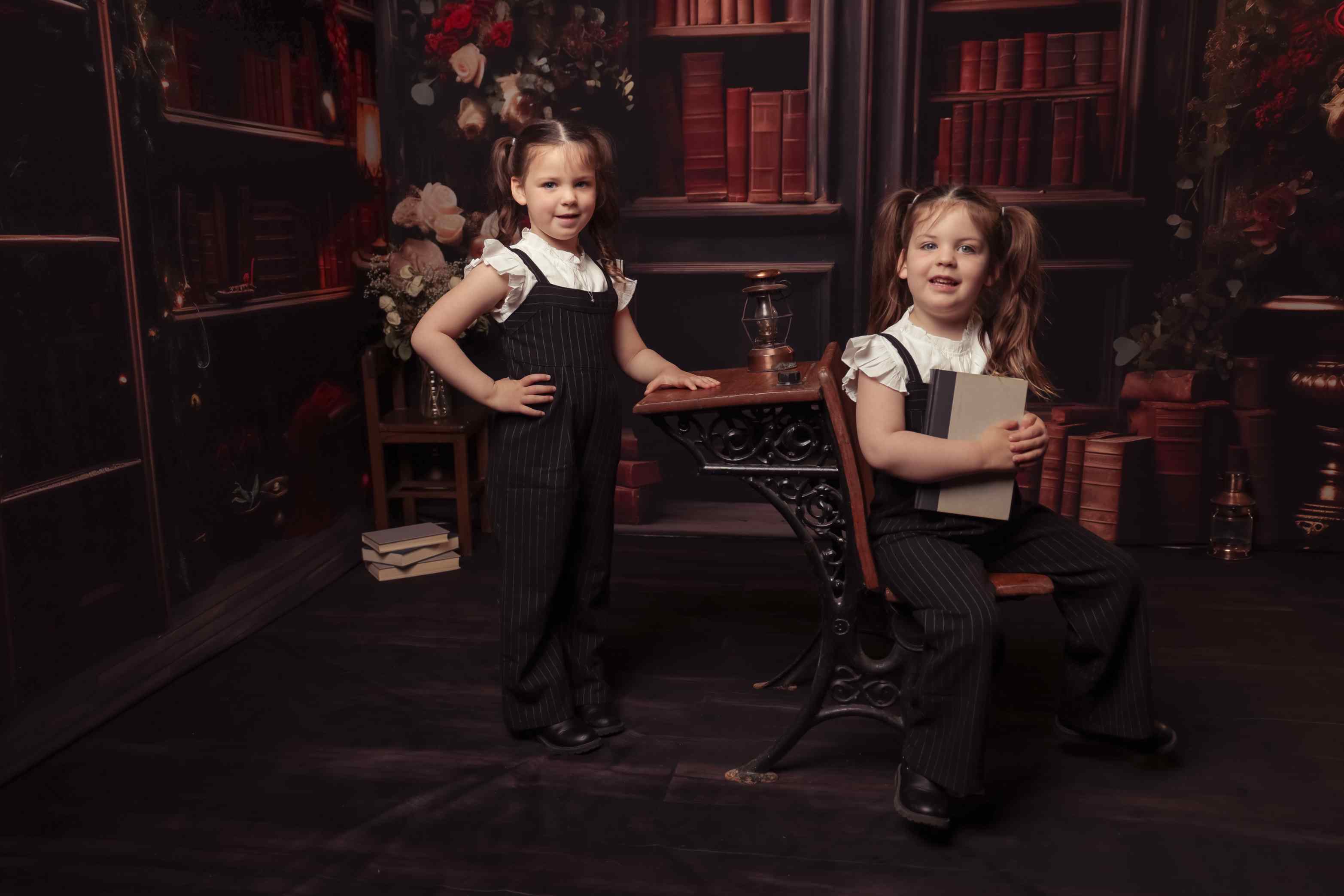 Kate Romantique Livre Fleurs Ensemble de chambre - Kate Backdrop FR