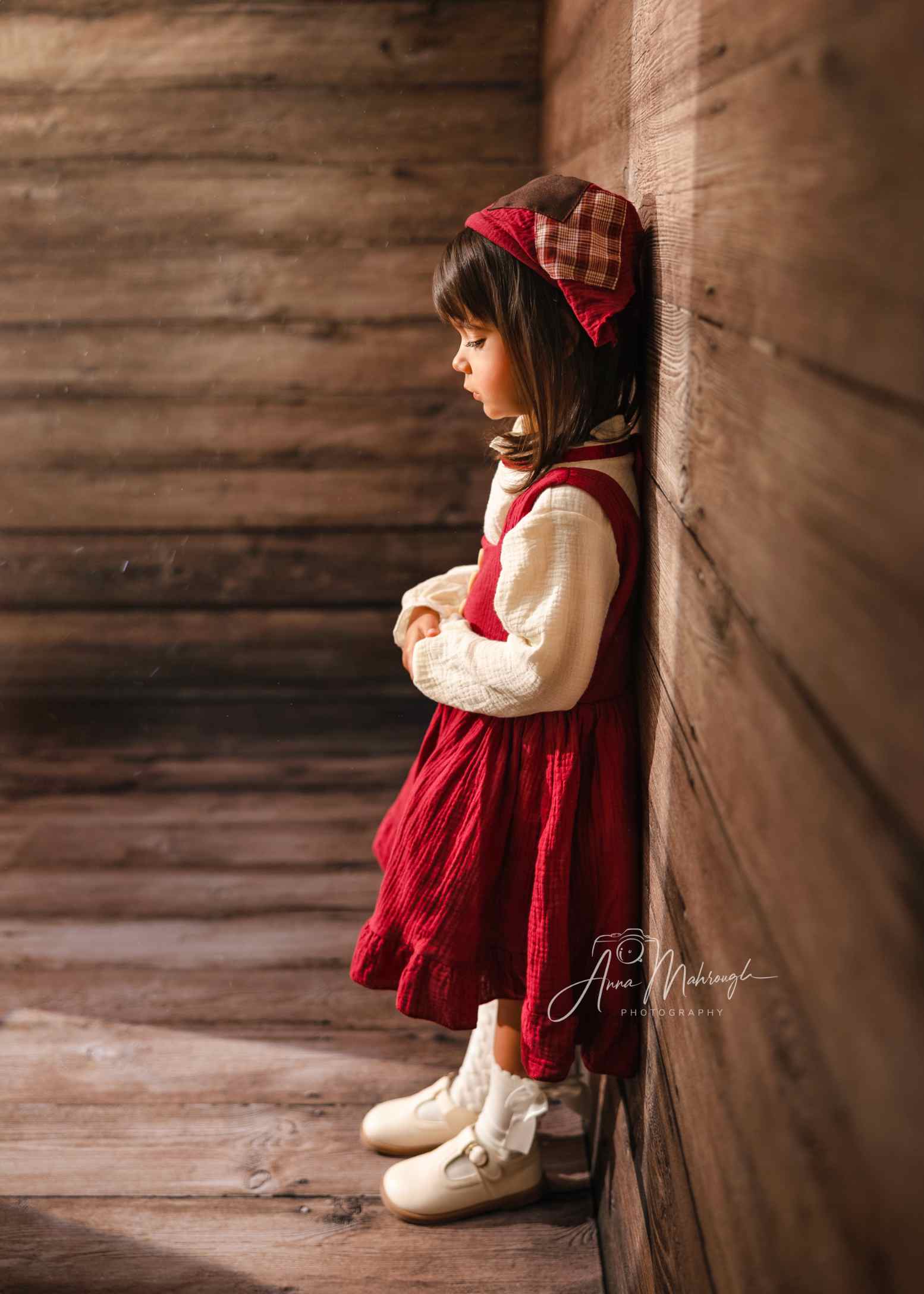 Kate Bois foncé Toile de fond + Bois foncé Tapis de sol en caoutchouc - Kate Backdrop FR