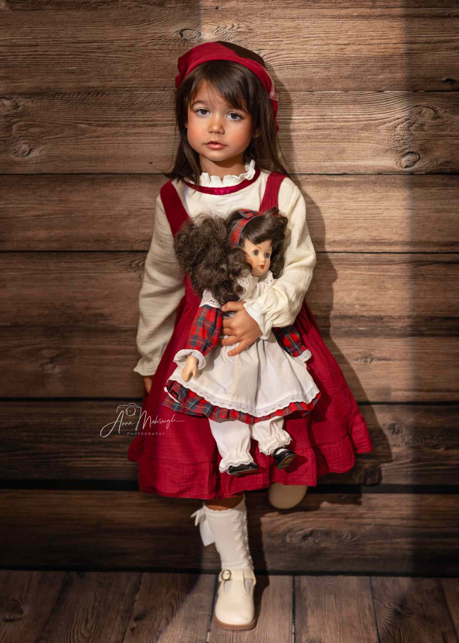 Kate Bois foncé Toile de fond + Bois foncé Tapis de sol en caoutchouc - Kate Backdrop FR