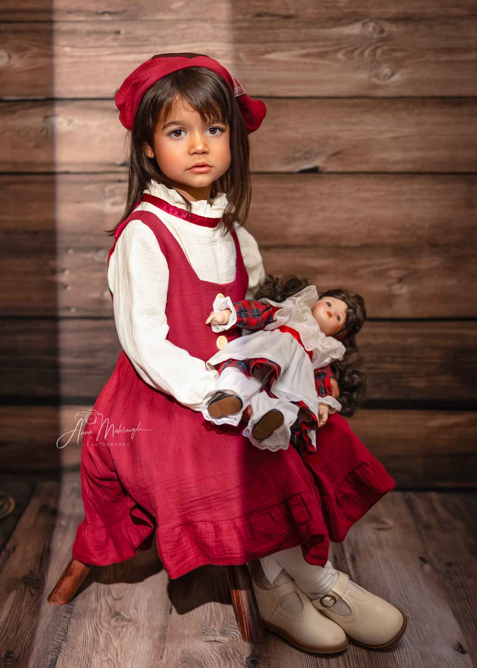 Kate Bois foncé Toile de fond + Bois foncé Tapis de sol en caoutchouc - Kate Backdrop FR