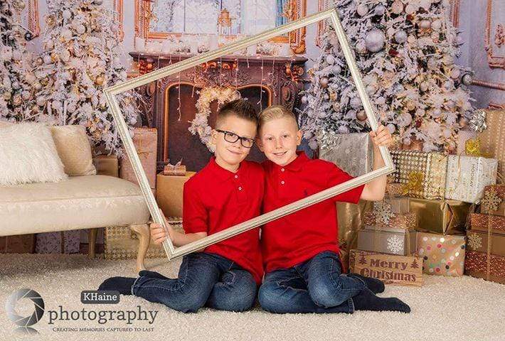 Katebackdrop£ºKate Christmas Decorations Trees Gifts Room Backdrop for Photography