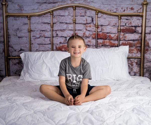 Katebackdrop£ºKate Full Brass Bed Headboard Brick Wall Backdrop for Photography Designed by Pine Park Collection