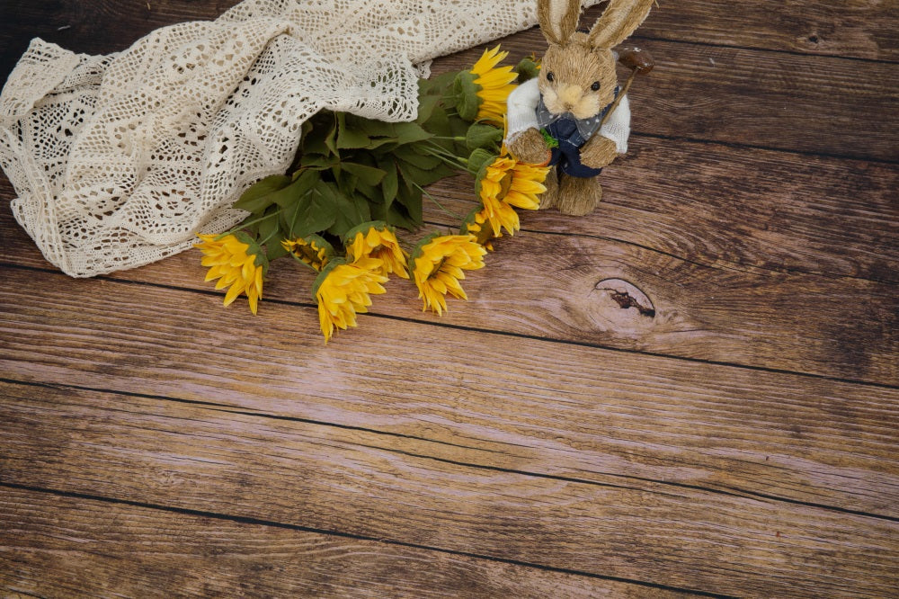 Kate Tapis de sol en caoutchouc Imprimé par ordinateur Bois Brun foncé - Kate Backdrop FR