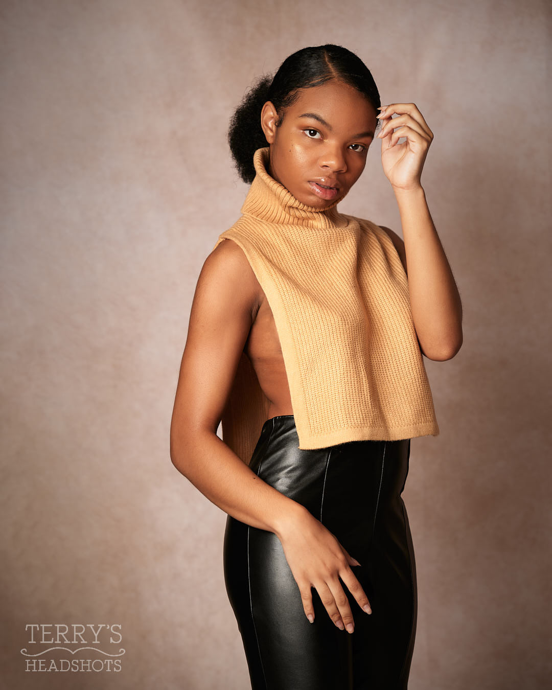 Kate Tuxture Abstraite Marron Portrait Toile de fond conçue par Jia Chan Photographie - Kate Backdrop FR