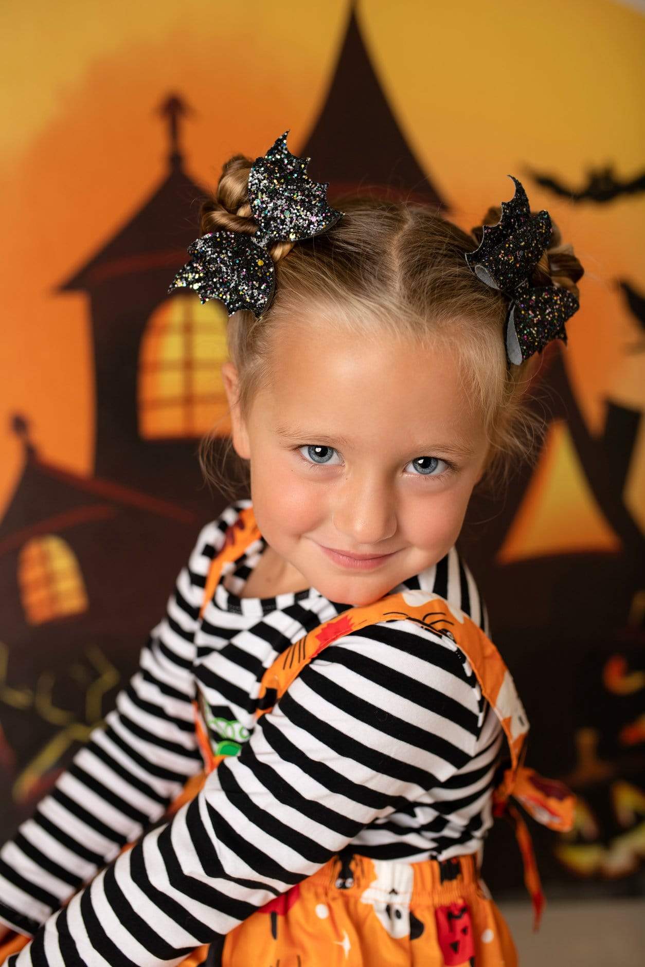 Kate Halloween Citrouilles Sorcière Maison Toile de fond conçue par Chain Photographie - Kate Backdrop FR