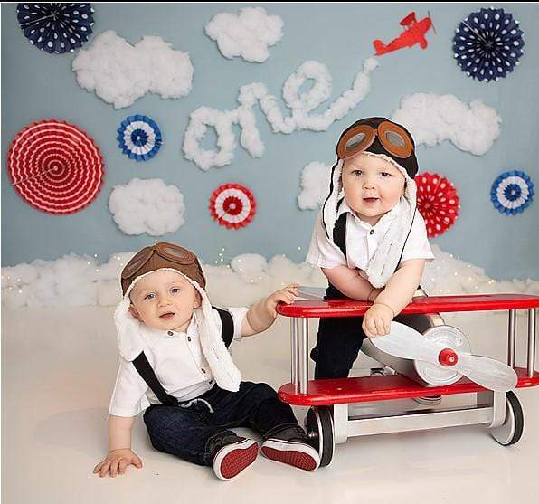 Katebackdrop£ºKate Time Flies Clouds Birthday Children Backdrop for Photography Designed by Lisa B