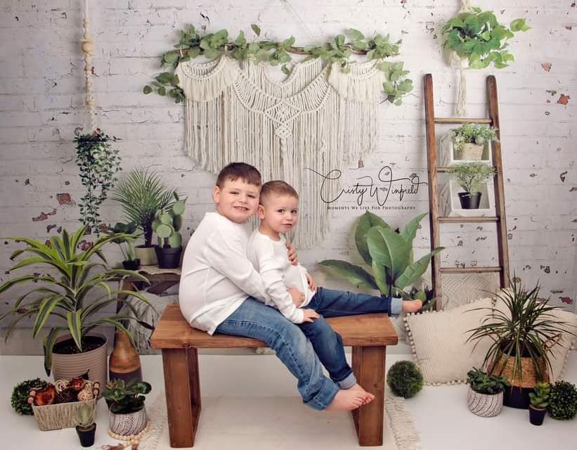 Kate Printemps Boho Macramé Chambre Toile de fond conçu par Mandy Ringe photographie - Kate Backdrop FR