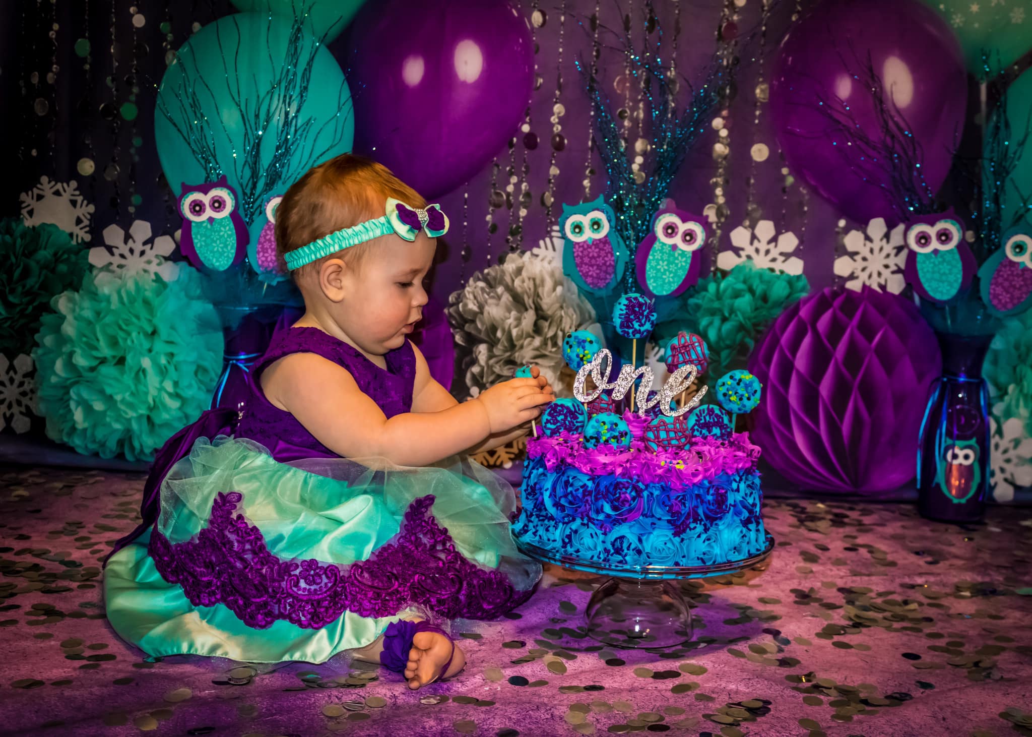 Kate Violet Bleu Pays des merveilles Toile de fond conçue par Mandy Ringe - Kate Backdrop FR