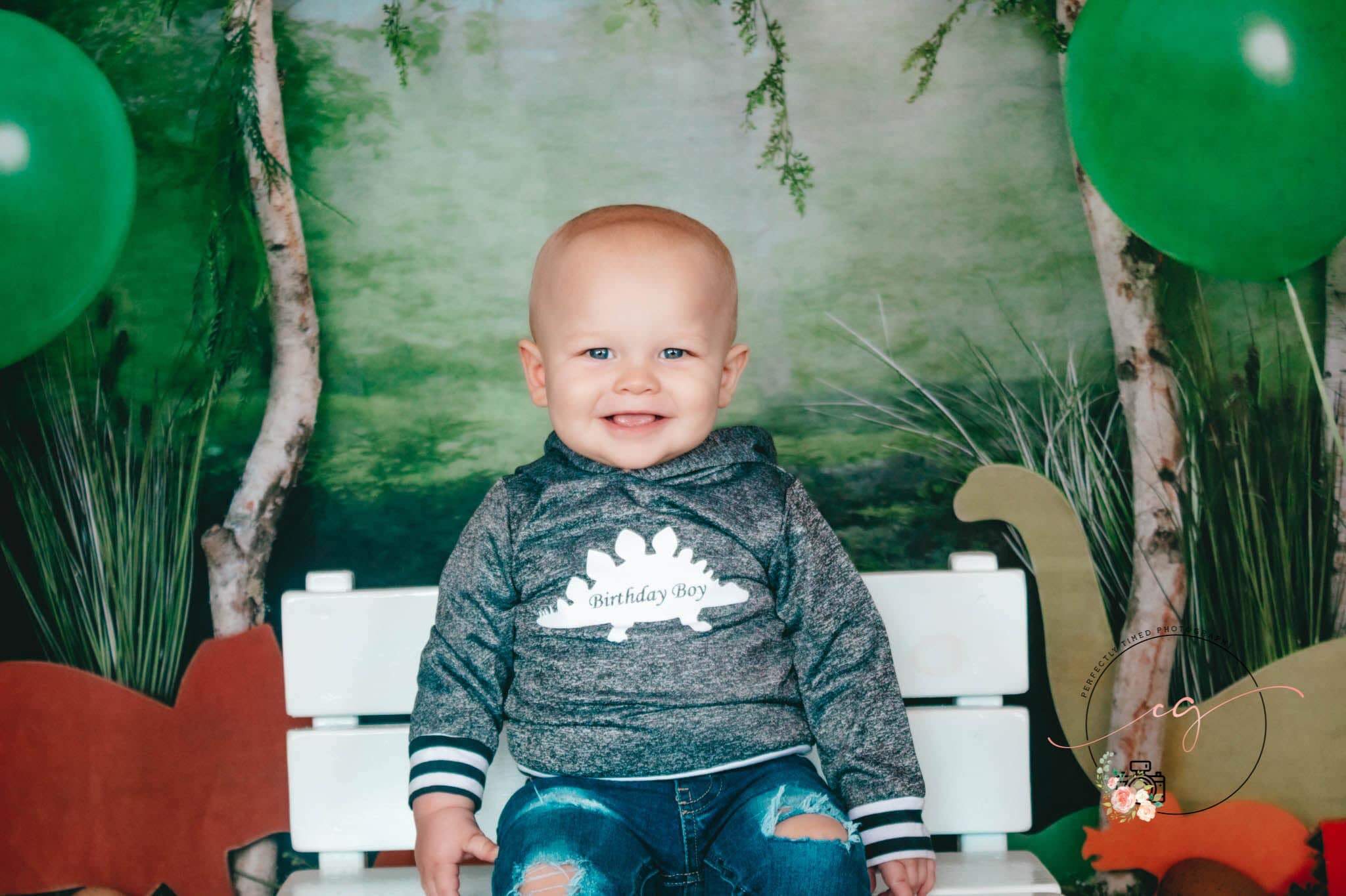 Kate Forêt tropicale Pays des merveilles Ballons Dinosaure Toile de fond conçue par shutter swan - Kate Backdrop FR