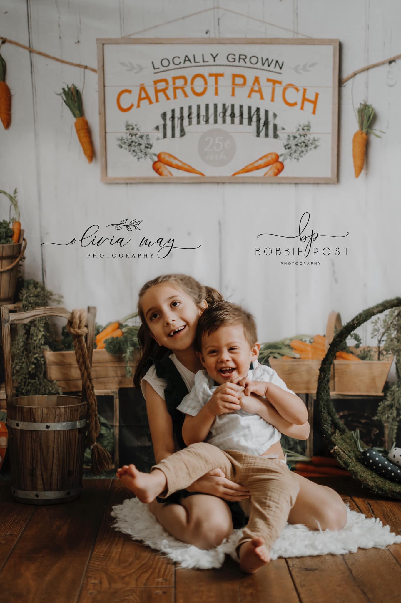 Kate Pâques Tranches de Carottes Toile de fond conçu par Megan Leigh - Kate Backdrop FR