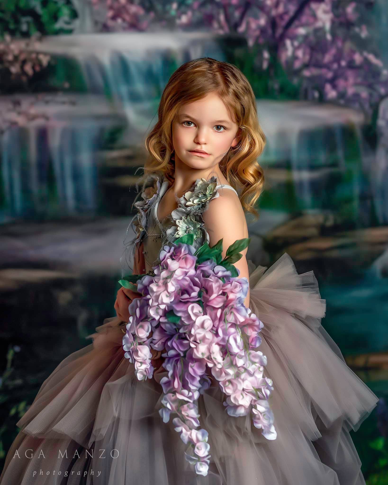 Kate Sirène Chute d'eau Printemps Été Pâques Toile de fond pour la photographie - Kate Backdrop FR