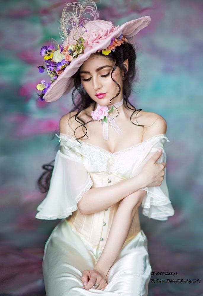 Kate Fleurs Rose & Bleu Portrait Toile de fond pour la photographie - Kate Backdrop FR