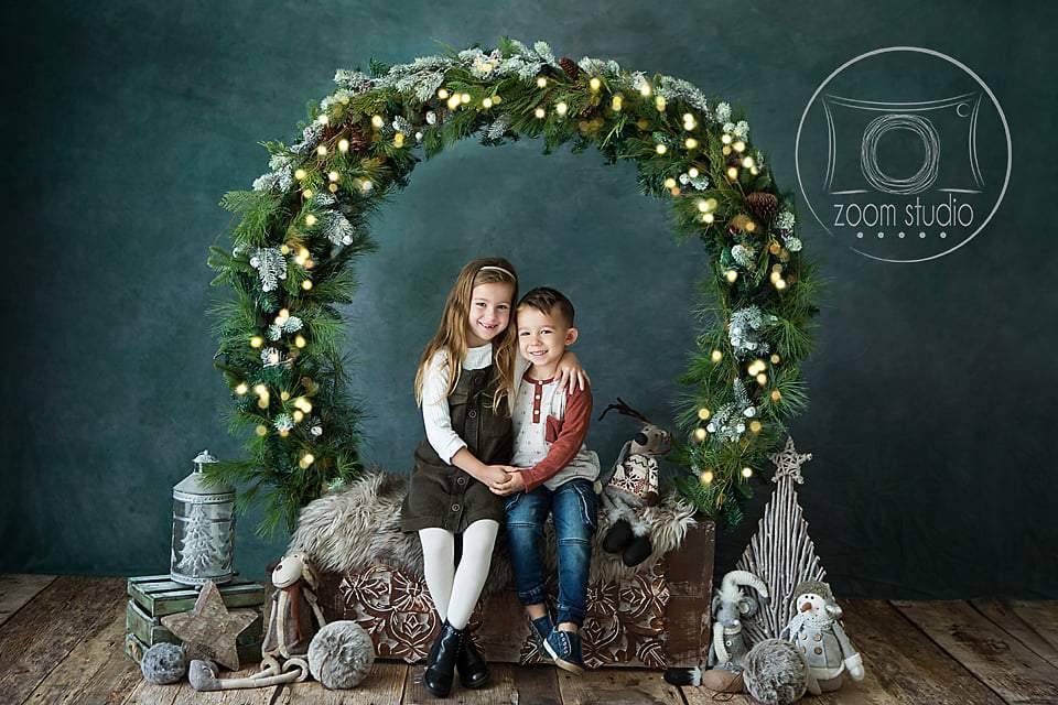 Kate Abstrait Texturée Couleur Vert Bleu Toile de fond conçue par Pine Park Collection - Kate Backdrop FR