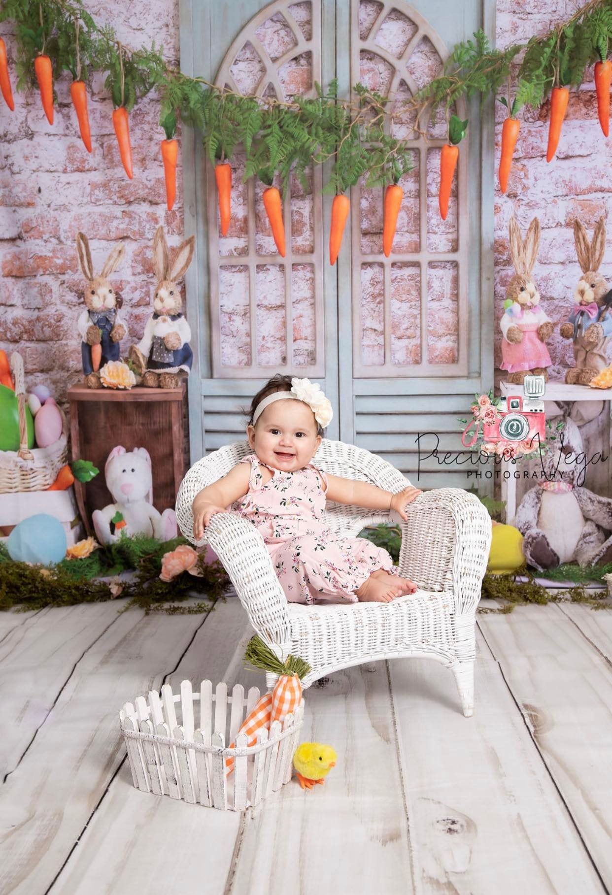 Kate Carottes Lapin Pâques Œufs Toile de fond conçue par Emetselch - Kate Backdrop FR