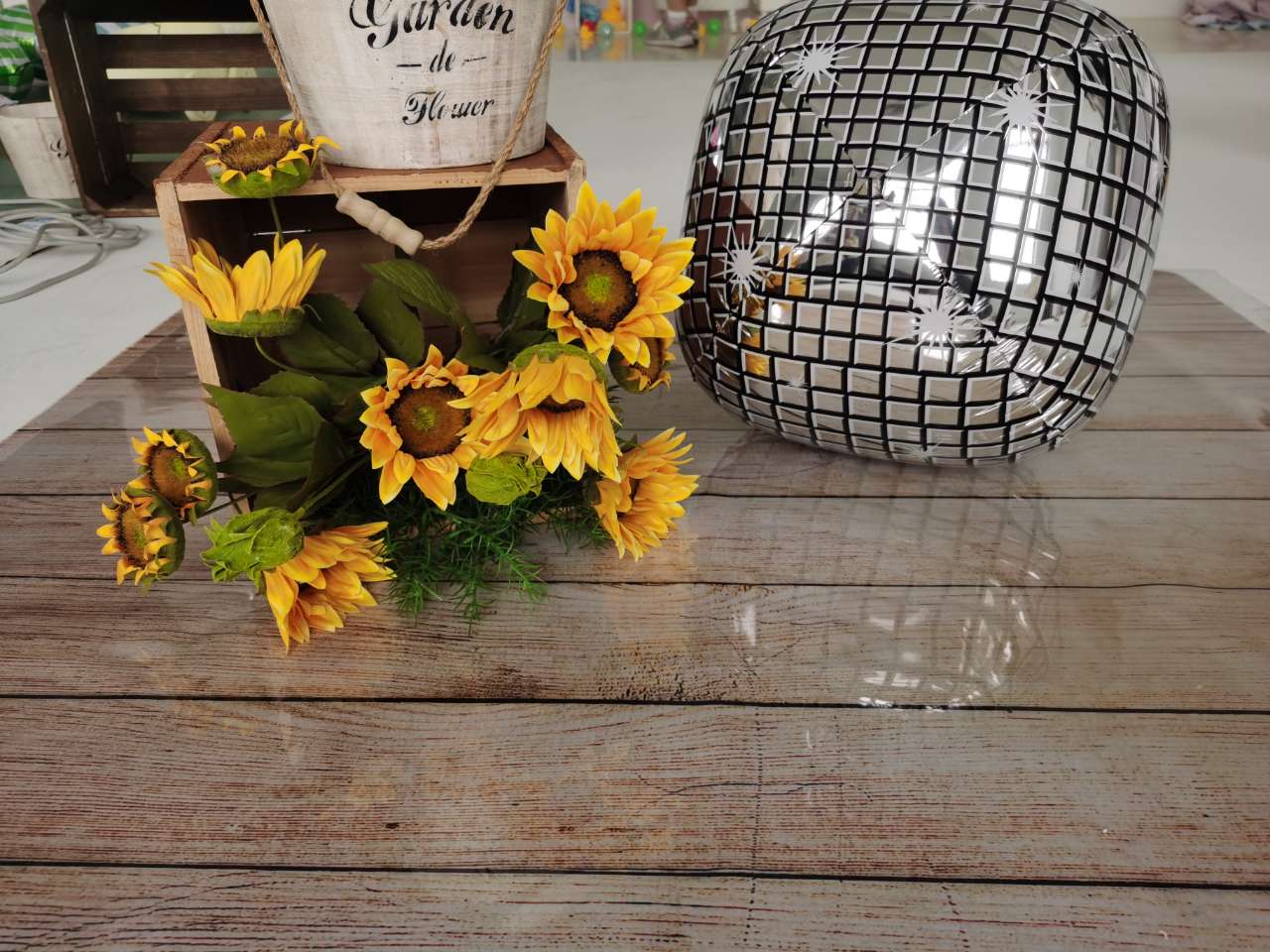 Kate Tapis de sol en Caoutchouc PVC Transparent réfléchissant pour la photographie - Kate Backdrop FR