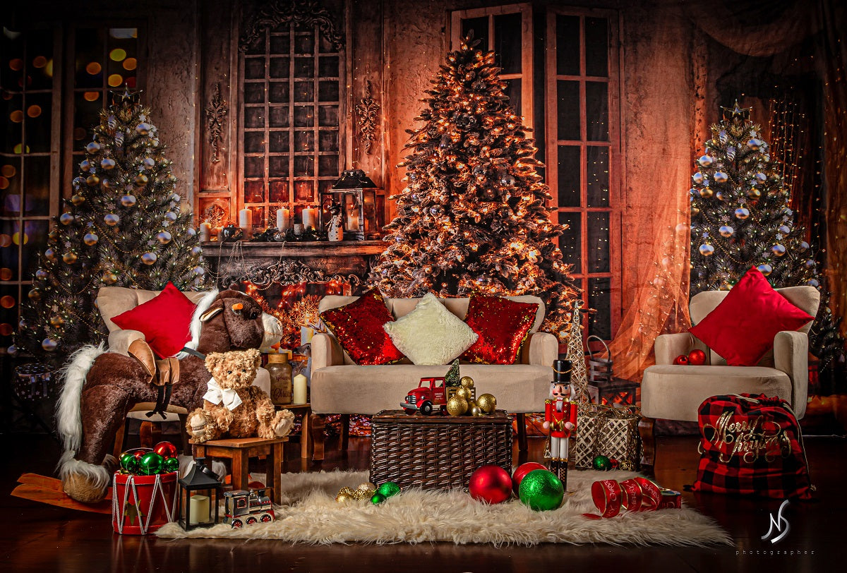 Kate Chambre chaude Arbres de Noël Toile de fond conçue par Chain Photographie - Kate Backdrop FR