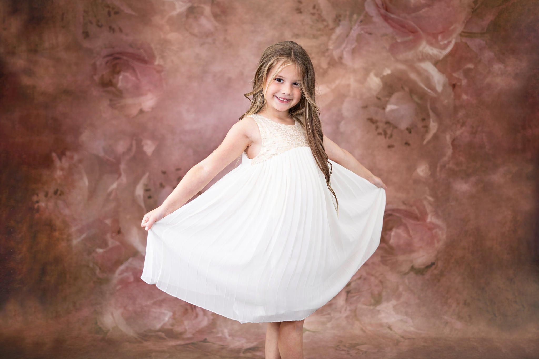 Kate Roses Fleurs Rétro Beaux-arts Rose Toile de fond pour la photographie - Kate Backdrop FR