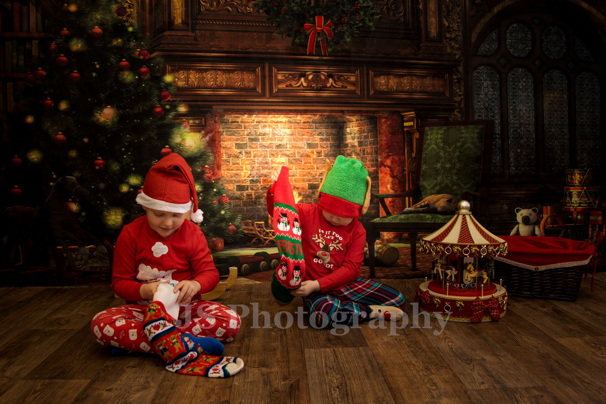 Kate Décorations Sapin de Noël Cheminée Toile de fond pour la photographie - Kate Backdrop FR