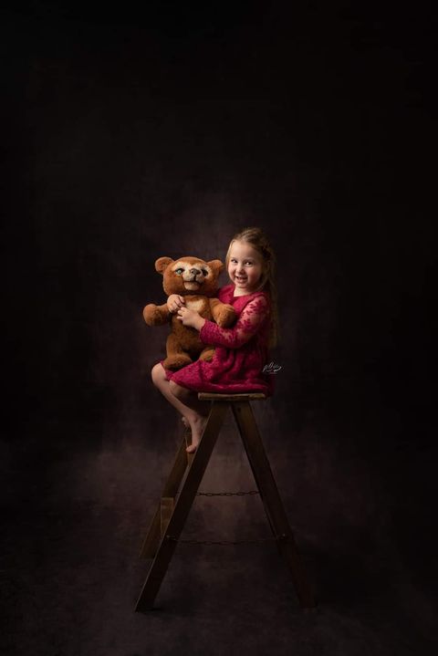 Kate Texture Couleur marron éclipse Abstrait Toile de fond conçue par Pine Park Collection - Kate Backdrop FR