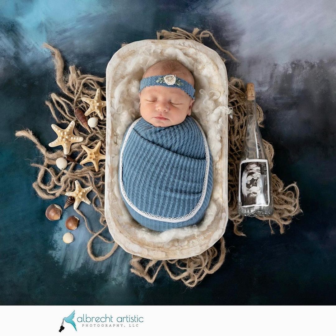 Kate Abstraite Texture Bleu Toile de fond pour la photographie - Kate Backdrop FR