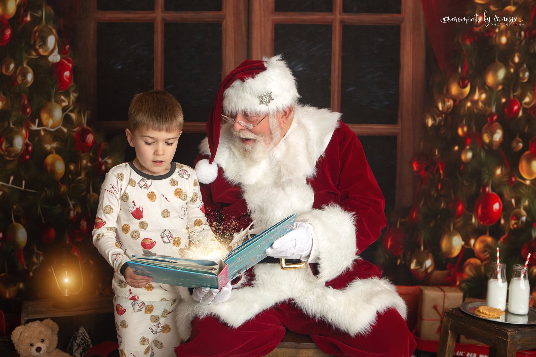 Kate Porte Noël Hiver Nuit Toile de fond pour la photographie - Kate Backdrop FR