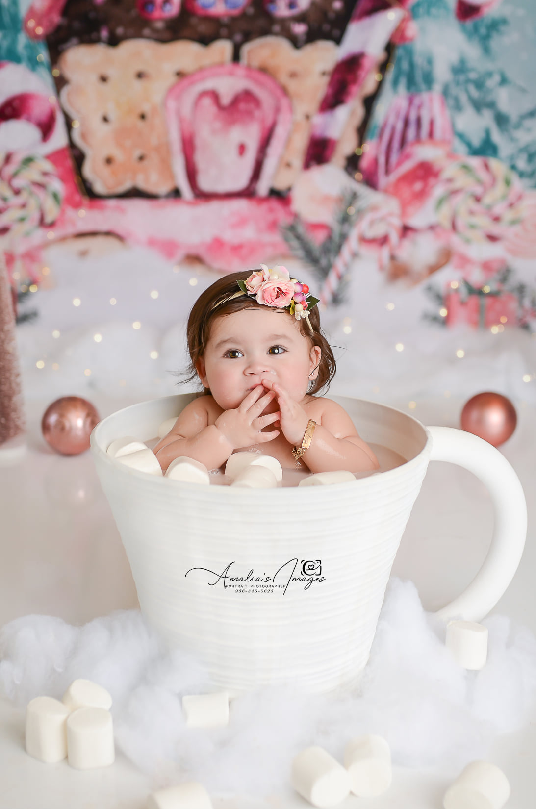 Kate Noël Bonbons Maison de pain d'épice Neige Toile de fond pour la photographie - Kate Backdrop FR