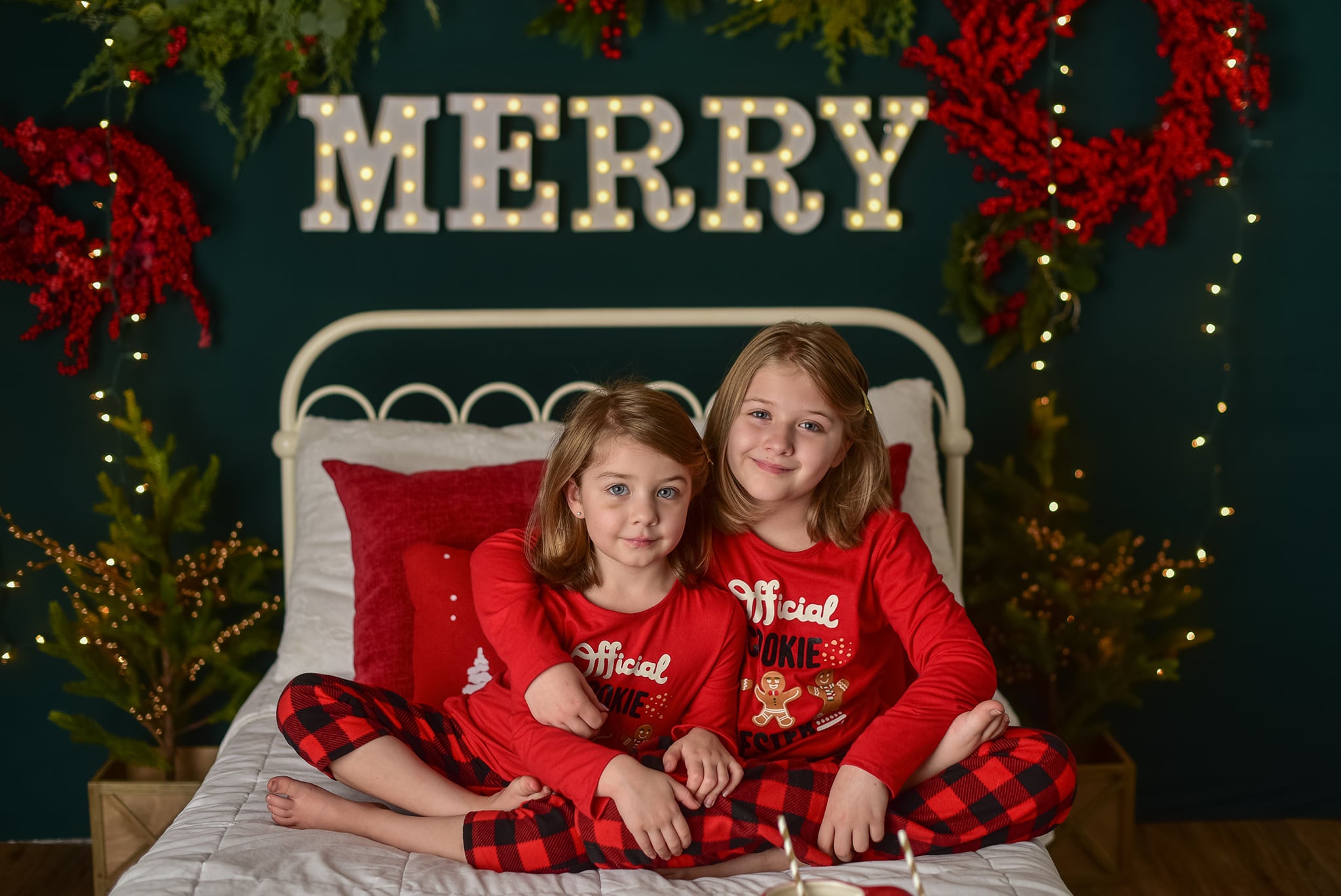 Kate Joyeux Noël Scintillait Tête de lit Toile de Fond conçue par Mandy Ringe - Kate Backdrop FR