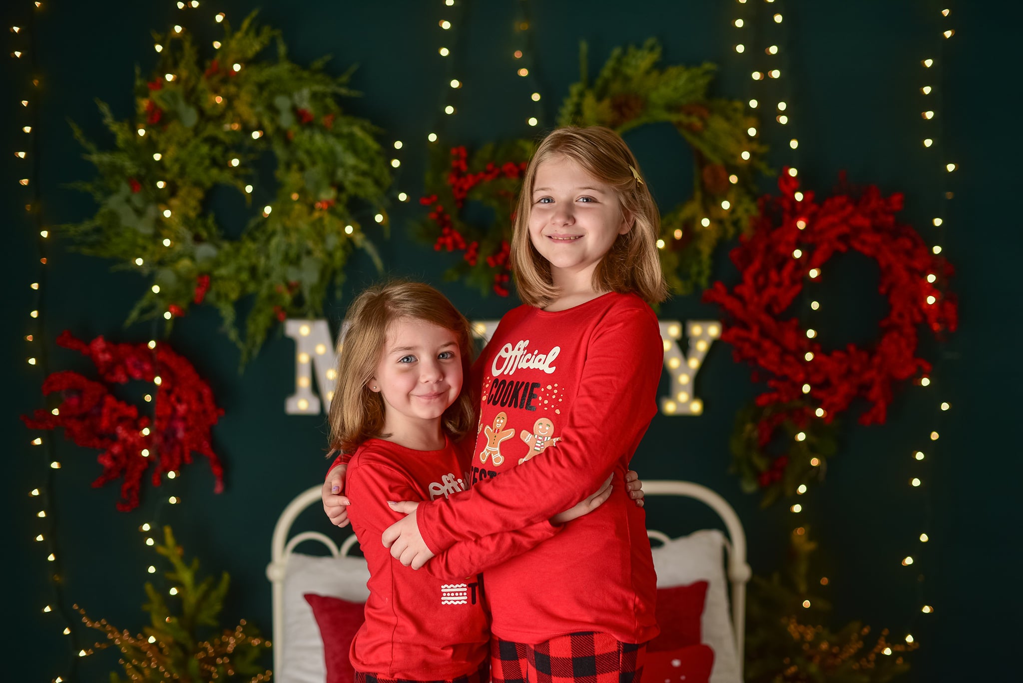 Kate Joyeux Noël Scintillait Tête de lit Toile de Fond conçue par Mandy Ringe - Kate Backdrop FR